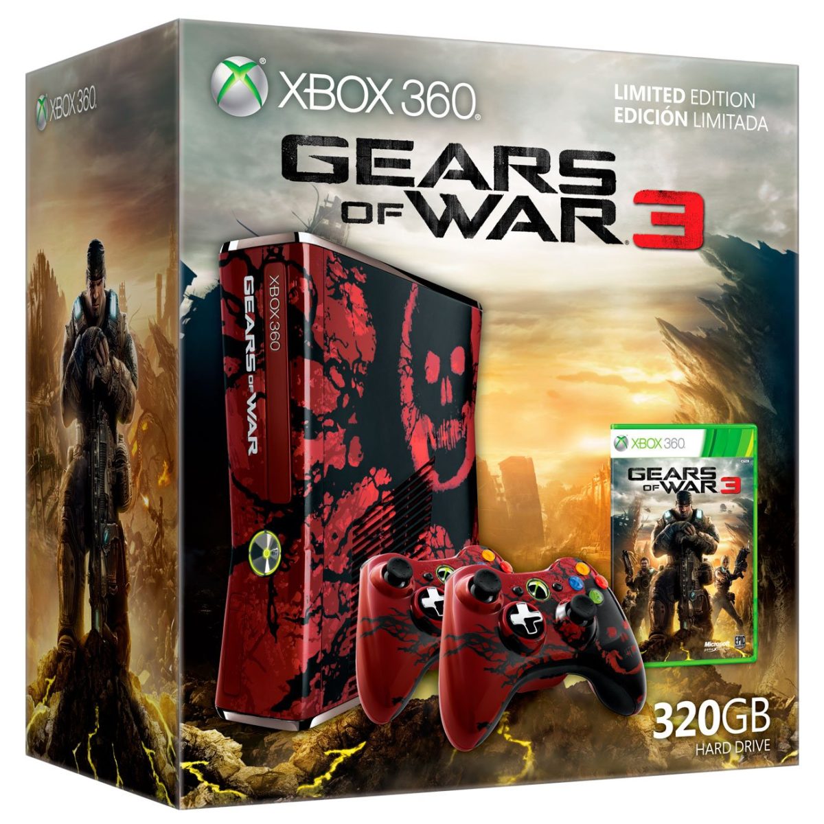 Xbox 360 Gears of War 3 Limited Edition Console Bundle With Kinect